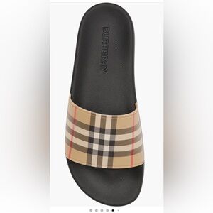Authentic Burberry Furley Vintage Check Slide Sandal-Box and dust bag included